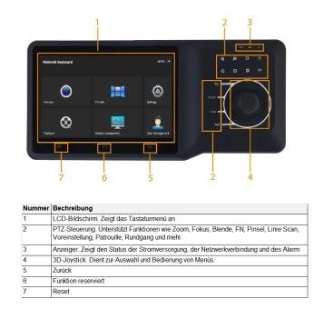 Dahua - NKB5200 - Zubehör - Eingabegerät, - 10,1" TFT LCD Touch Bildschirm(1280x800) - 1x HDMI und 1x VGA Ausgang - Vie