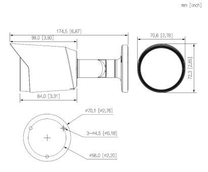 Dahua - HAC-HFW1200TP-0280B-S6 - HDCVI - Bullet, - 2 MP - 2,8mm fix Objektiv - Max. 25fps@1080P - Max.IR ~30m - DWDR,3D