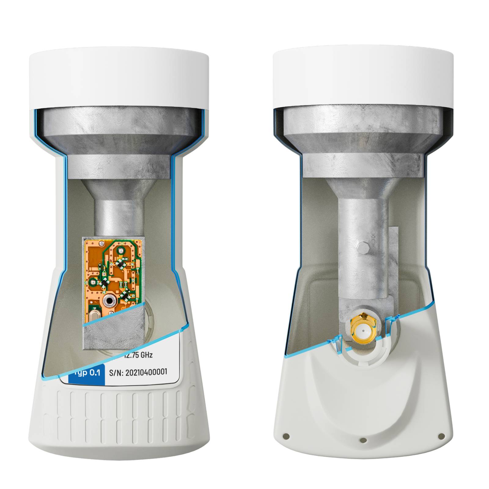 hb-digital LNB Single für 1 Teilnehmer UHD 101S weiß