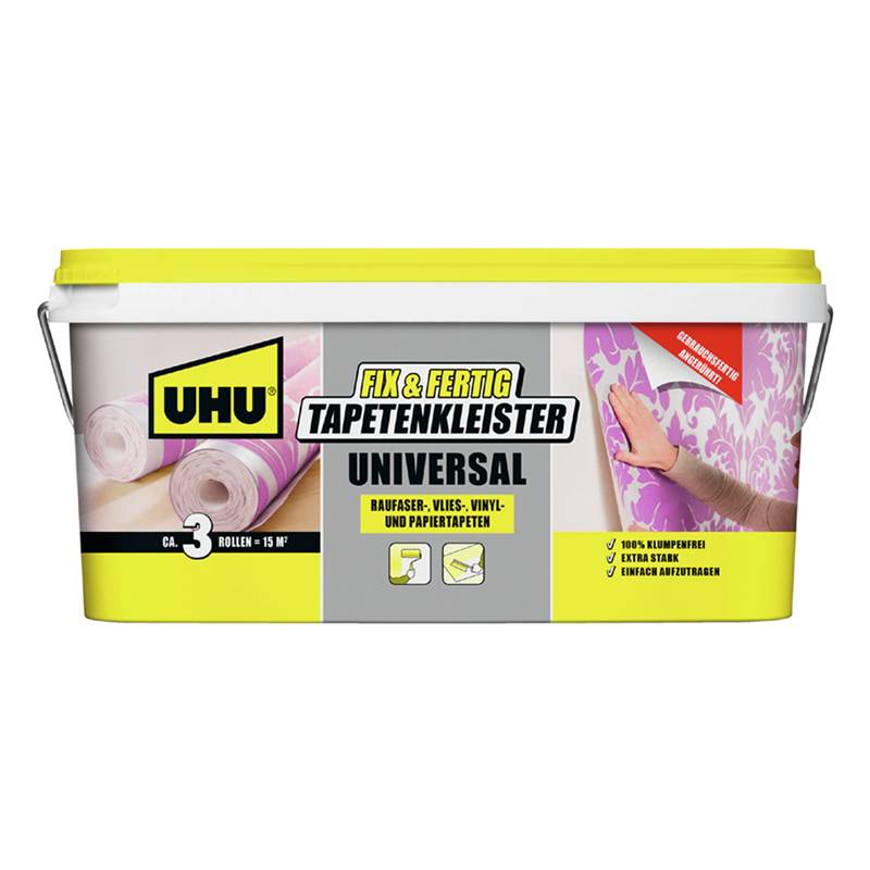 UHU Fix & Fertig Tapetenkleister Universal, 2,5 kg Eimer