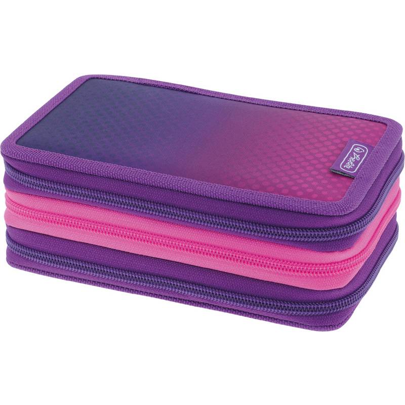 herlitz Schüleretui TriCase "Dip Dye Pink", 31-teilig