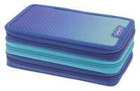 Schüleretui TriCase 31 tlg. Polyester 190x70mm Dip Dye Blue/Turquoise