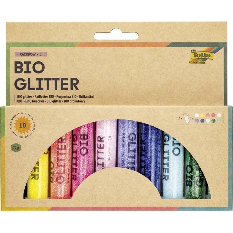 folia BIO Glitter Mix RAINBOW "L"