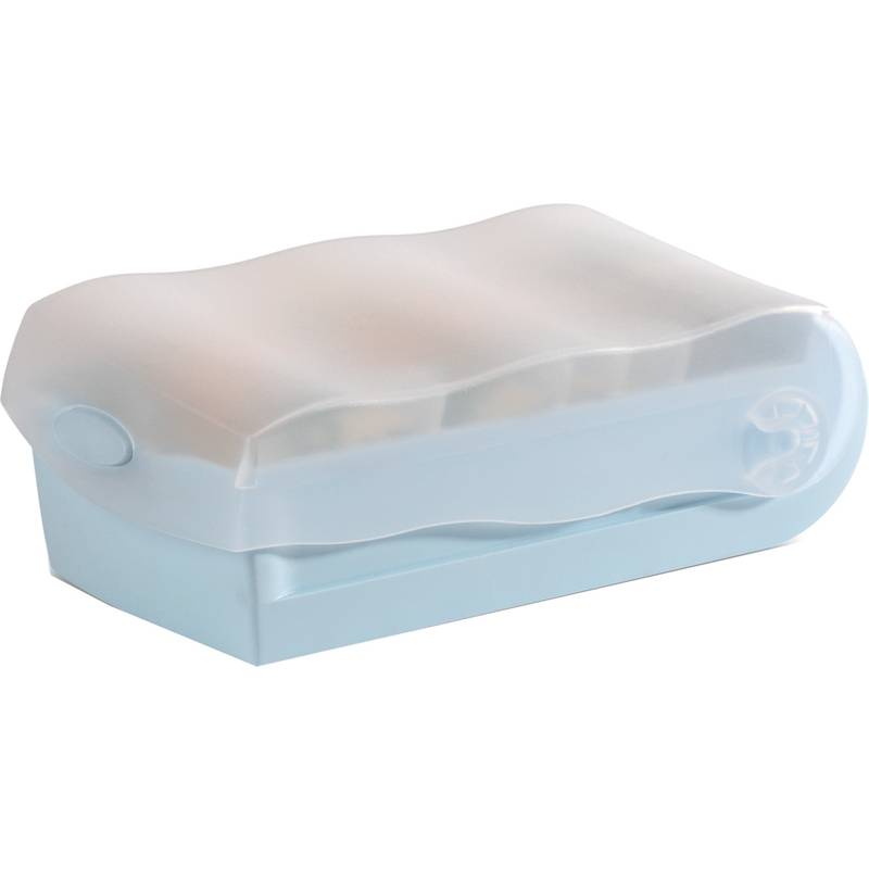 HAN Lernkartei CROCO, A7 quer, pastellblau-transluzent