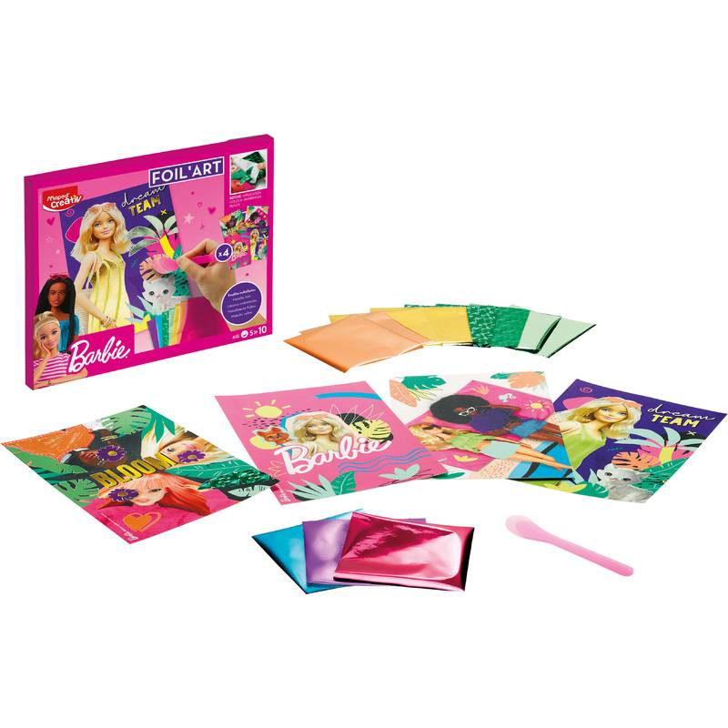 Maped Creativ Kreativset FOIL ART Barbie, 18-teilig