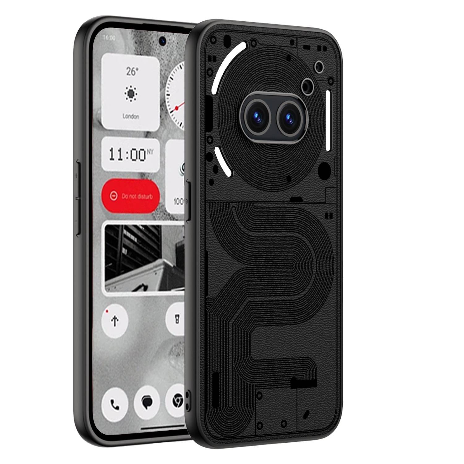 Für Nothing Phone 2a / Plus GKK Skin Feel Leder TPU Hülle Case Schwarz