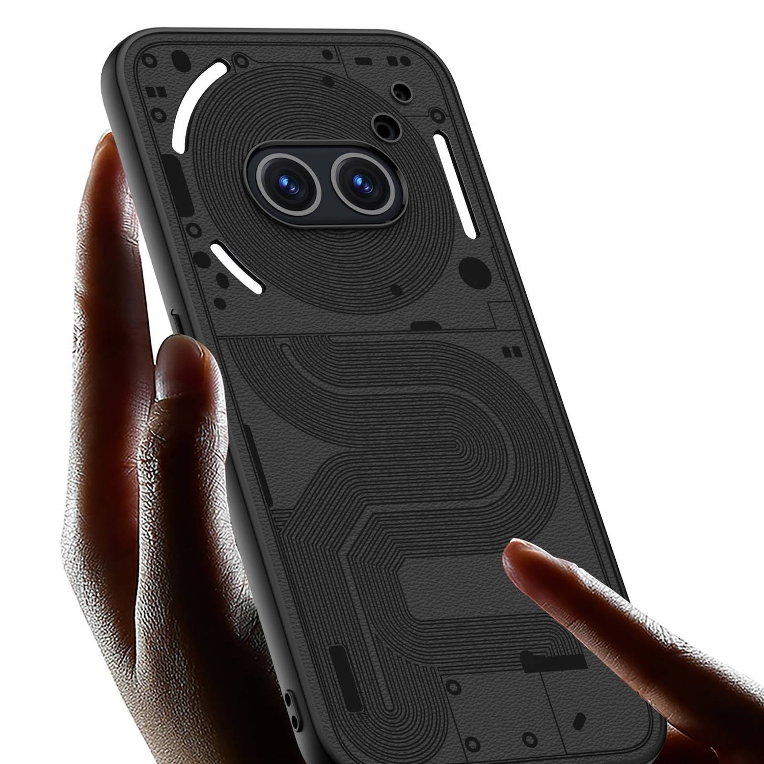 Für Nothing Phone 2a / Plus GKK Skin Feel Leder TPU Hülle Case Schwarz