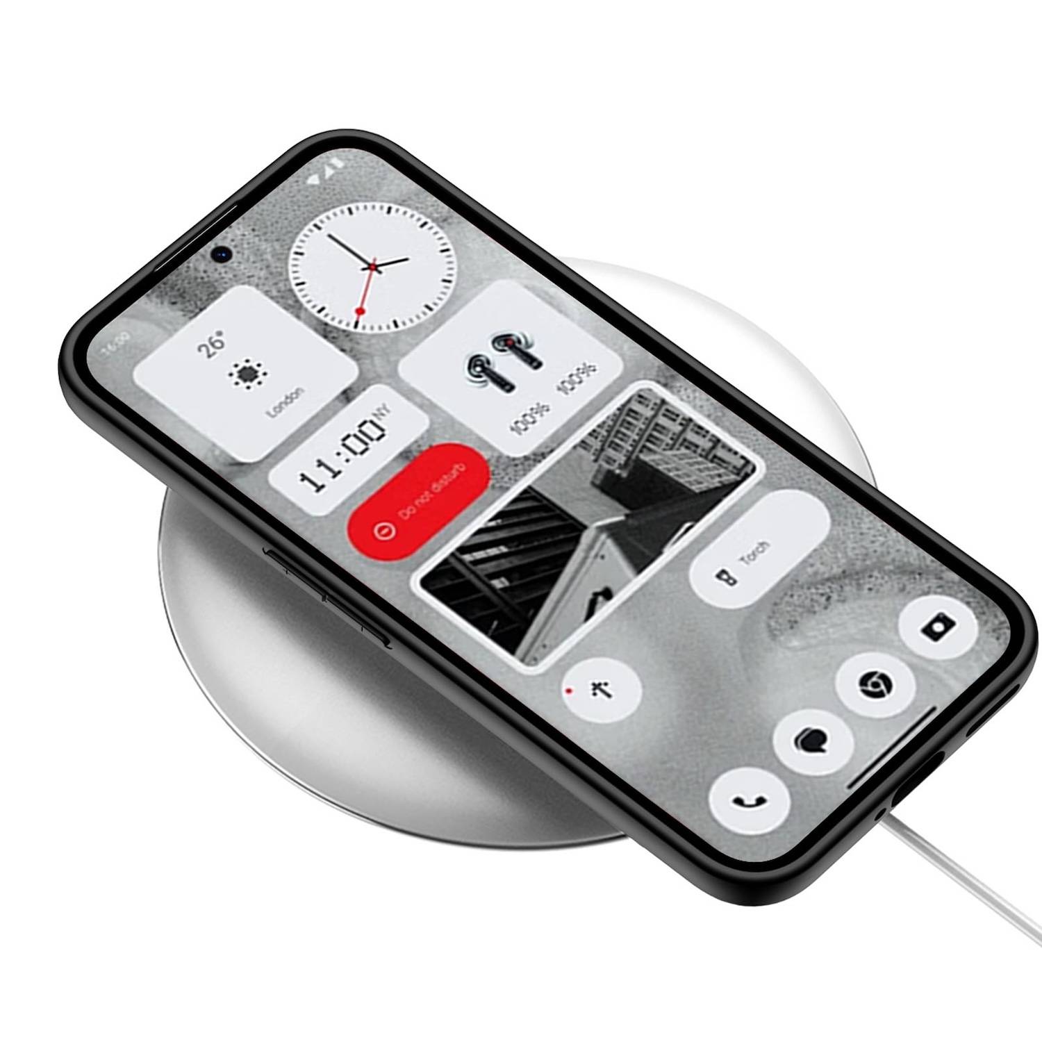 Für Nothing Phone 2a / Plus GKK Skin Feel Leder TPU Hülle Case Schwarz