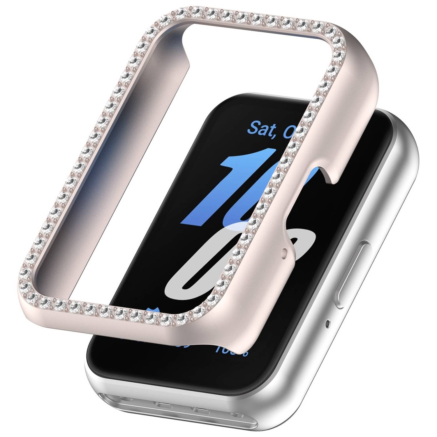 Für Samsung Galaxy Fit 3 Diamant Design Kunststoff Watch Schutz Hülle Zubehör Champagner