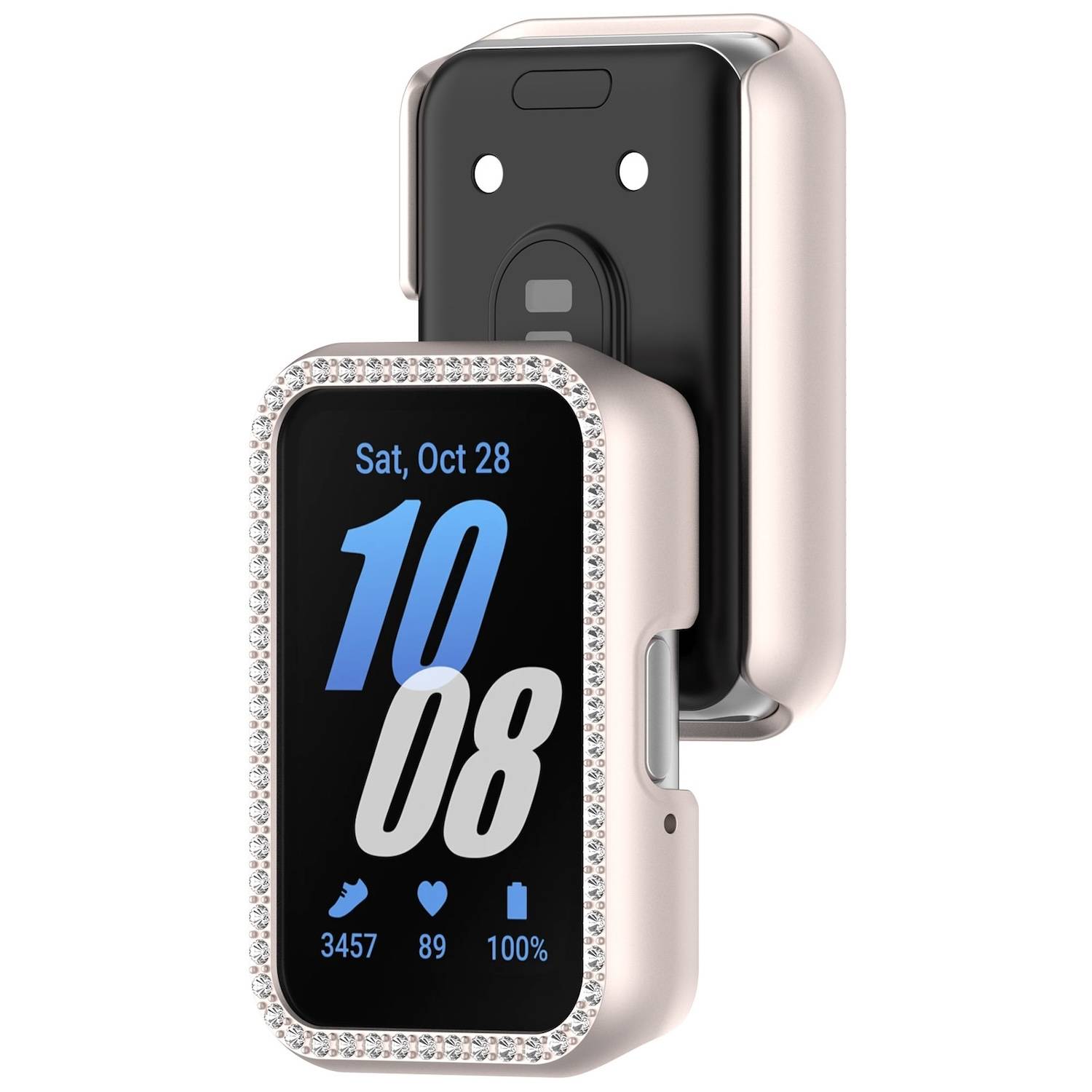 Für Samsung Galaxy Fit 3 Diamant Design Kunststoff Watch Schutz Hülle Zubehör Champagner