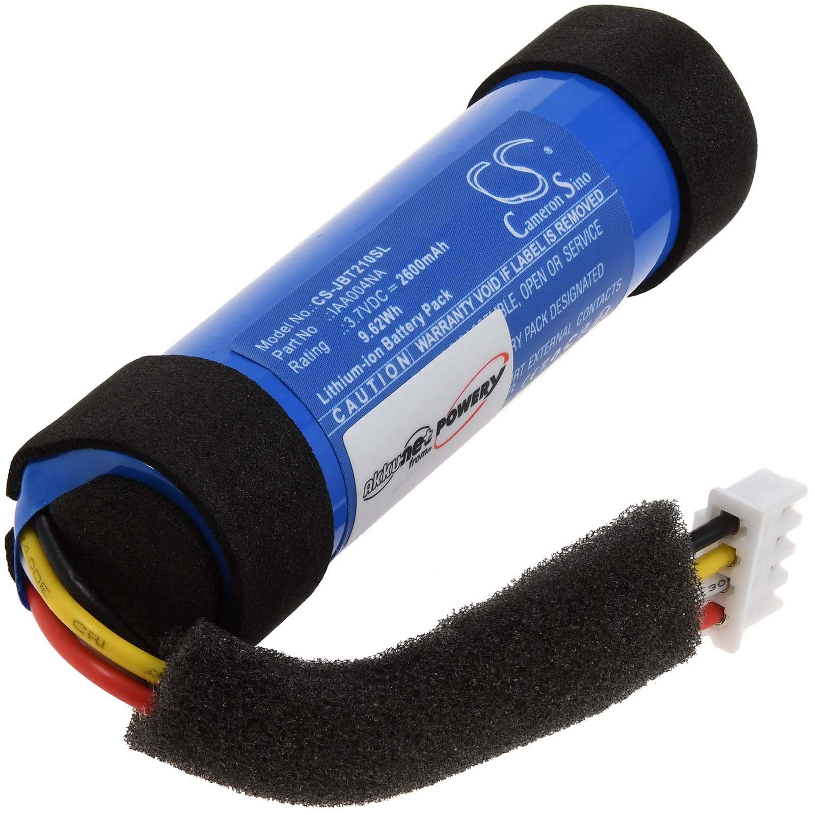 Powery Akku passend für Lautsprecher JBL Tuner 2 Typ IAA004NA, 3,7V, Li-Ion