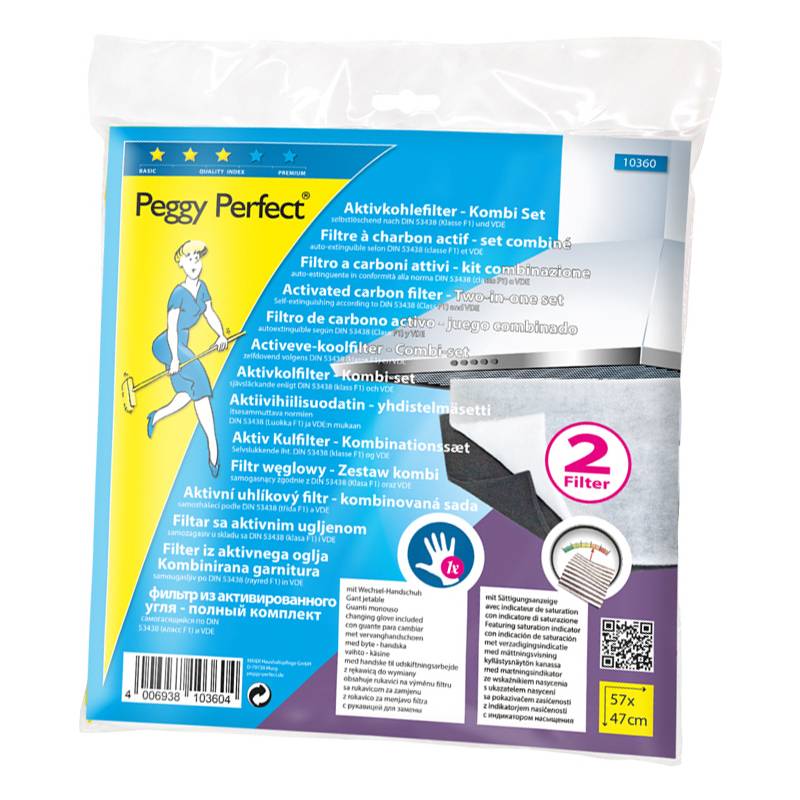 Peggy Perfect Aktivkohle Dunstfilter, mit Wechselhandschuh