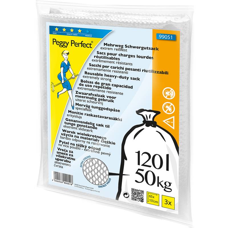 Peggy Perfect Mehrweg-Schwerlast-Abfallsack, 120 Liter