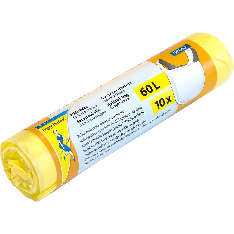 Peggy Perfect Müllsäcke HDPE, 60 Liter, gelb