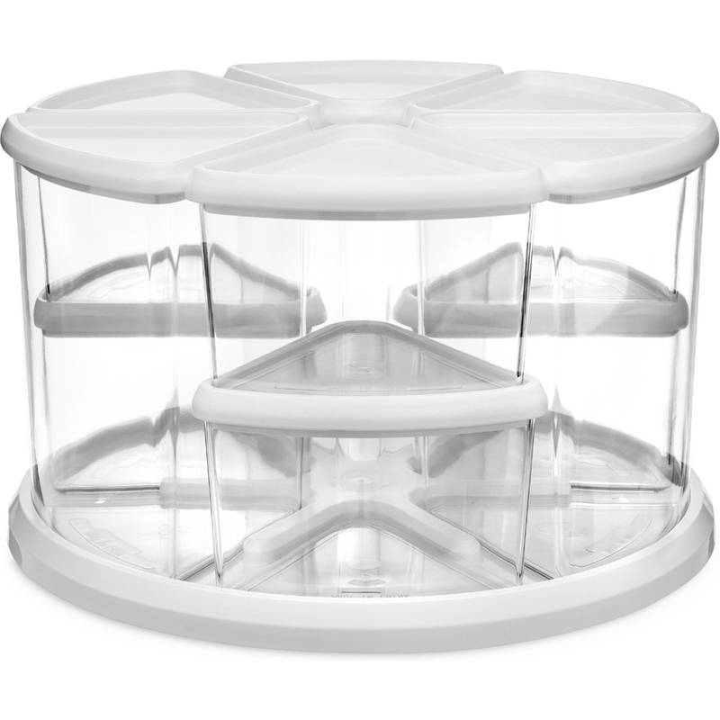 deflecto Karussell-Organizer, transparent / weiß