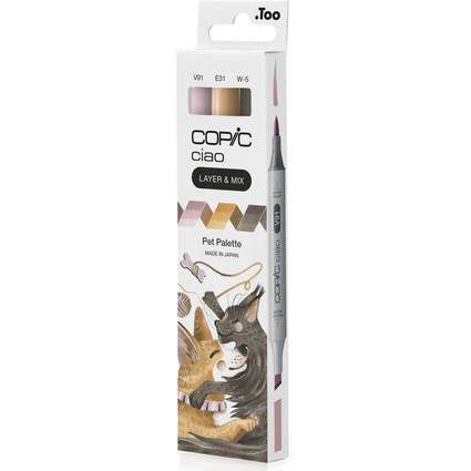COPIC Marker ciao, 3er Set "Pet Palette"
