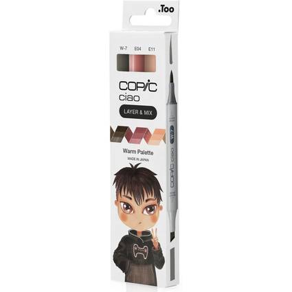 COPIC Marker ciao, 3er Set "Warm Palette"