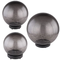Solarlampe Gartendeko Solarkugeln Außen LED Gartenlampe Erdspieß, rauch, D 15 cm, 20 cm, 25 cm, 3er Set Solarlampe Gartendeko Solarkugeln Außen LED Gartenlampe Erdspieß, rauch, D 15 cm, 20 cm, 25 cm, 3er Set