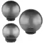 Solarlampe Gartendeko Solarkugeln Außen LED Gartenlampe Steckleuchte Erdspieß, Kunststoff rauch, D 15 cm, 20 cm, 25 cm, 3er Set Solarlampe Gartendeko Solarkugeln Außen LED Gartenlampe Steckleuchte Erdspieß, Kunststoff rauch, D 15 cm, 20 cm, 25 cm, 3er Set