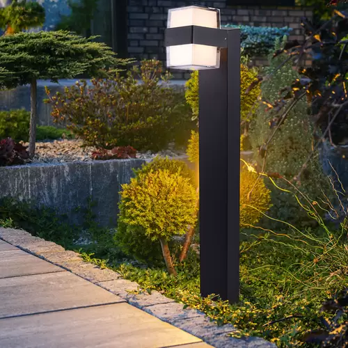 Stehlampe Stehleuchte Wegelampe Außenlampe Pollerleuchte, Wetterfest IP44 2 flammig, anthrazit, 2x LED 8W 700Lm 3000K, LxBxH 15x9,5x75cm Stehlampe Stehleuchte Wegelampe Außenlampe Pollerleuchte, Wetterfest IP44 2 flammig, anthrazit, 2x LED 8W 700Lm 3000K, LxBxH 15x9,5x75cm