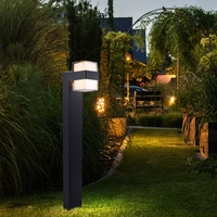Stehlampe Stehleuchte Wegelampe Außenlampe Pollerleuchte, Wetterfest IP44 2 flammig, anthrazit, 2x LED 8W 700Lm 3000K, LxBxH 15x9,5x75cm Stehlampe Stehleuchte Wegelampe Außenlampe Pollerleuchte, Wetterfest IP44 2 flammig, anthrazit, 2x LED 8W 700Lm 3000K, LxBxH 15x9,5x75cm