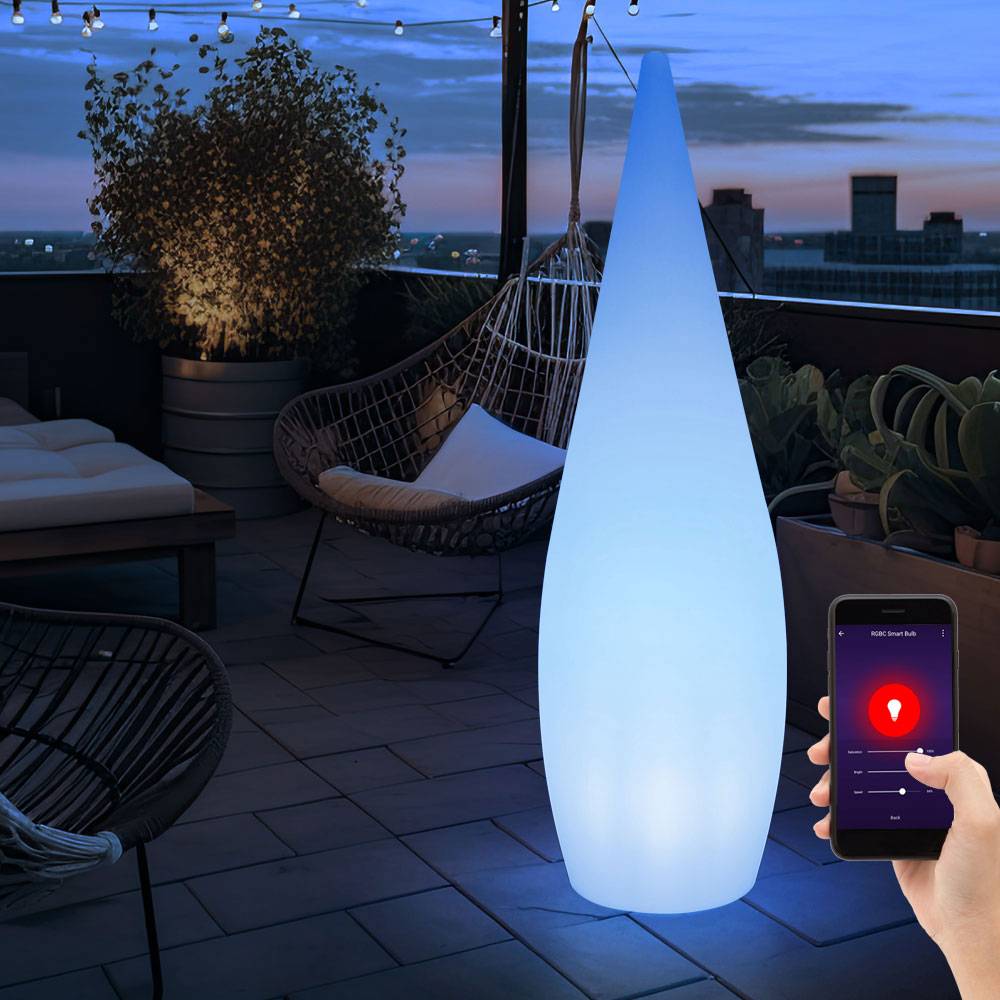 LED Außenleuchte Stehlampe Gartenleuchte Terrassenlampe, App Steuerung dimmbar Fernbedienung Smart Home RGB, 10W 850lm 2700-6500K warmweiß-kaltweiß