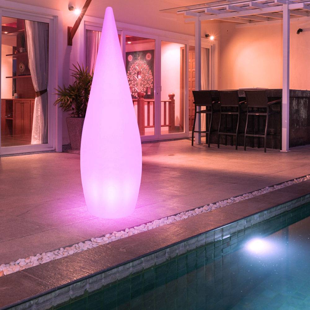 LED Außenleuchte Stehlampe Gartenleuchte Terrassenlampe, App Steuerung dimmbar Fernbedienung Smart Home RGB, 10W 850lm 2700-6500K warmweiß-kaltweiß