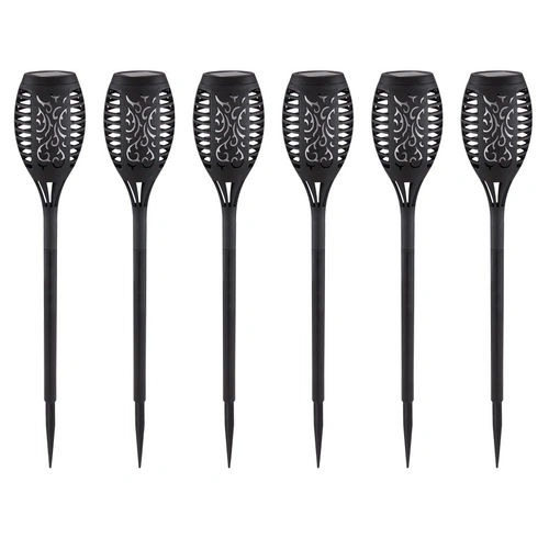 Solarlampen für Außen Gartendeko Fackeln Gartenfackel, LED Feuereffekt IP44 Erdspieß, Höhe 59,5 cm, 6er Set Solarlampen für Außen Gartendeko Fackeln Gartenfackel, LED Feuereffekt IP44 Erdspieß, Höhe 59,5 cm, 6er Set