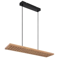 Hängeleuchte dimmbar Holz Holzleuchte hängend Esszimmerleuchte Küche, Metall, braun, LED 40W 2000Lm warmweiß, H 120 cm Hängeleuchte dimmbar Holz Holzleuchte hängend Esszimmerleuchte Küche, Metall, braun, LED 40W 2000Lm warmweiß, H 120 cm