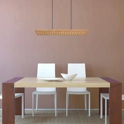 Hängeleuchte dimmbar Holz Holzleuchte hängend Esszimmerleuchte Küche, Metall, braun, LED 40W 2000Lm warmweiß, H 120 cm Hängeleuchte dimmbar Holz Holzleuchte hängend Esszimmerleuchte Küche, Metall, braun, LED 40W 2000Lm warmweiß, H 120 cm