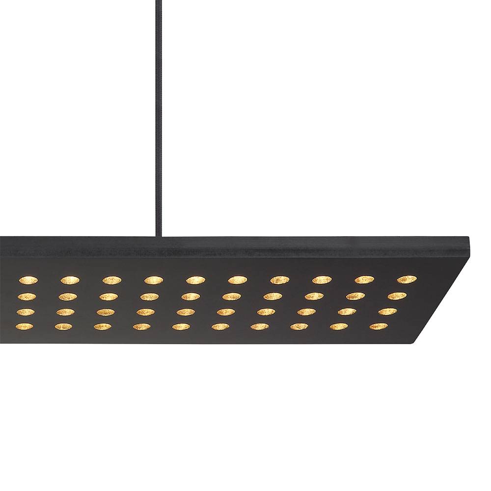 LED Hängelampe Pendelleuchte Esstischleuchte Wohnzimmerlampe, Metall schwarz Holz, 3 Stufen Dimmer Memoryfunktion, 40W 2000lm 3000K warmweiß, H 120