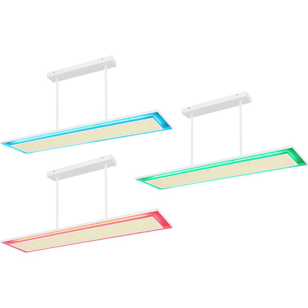 LED Hängeleuchte Esszimmerlampe Wohnzimmerleuchte Tageslichtlampe, dimmbar RGB Farbwechsel Fernbedienung CCT Memory/- Nachtlichtfunktion, 50W 5160lm