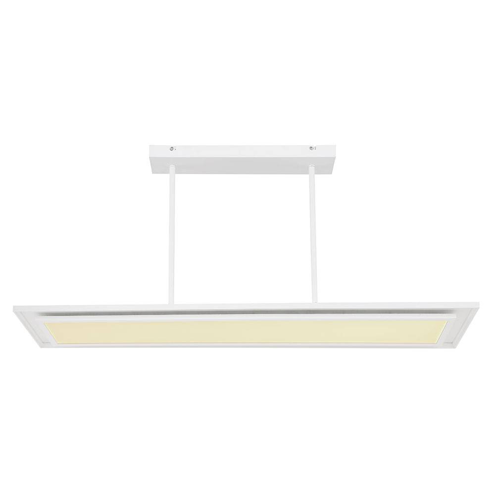 LED Hängeleuchte Pendellampe Tageslichtlampe, Metall weiß, dimmbar RGB Farbwechsel Fernbedienung CCT Memory/- Nachtlichtfunktion, 5160lm 2700-6500K