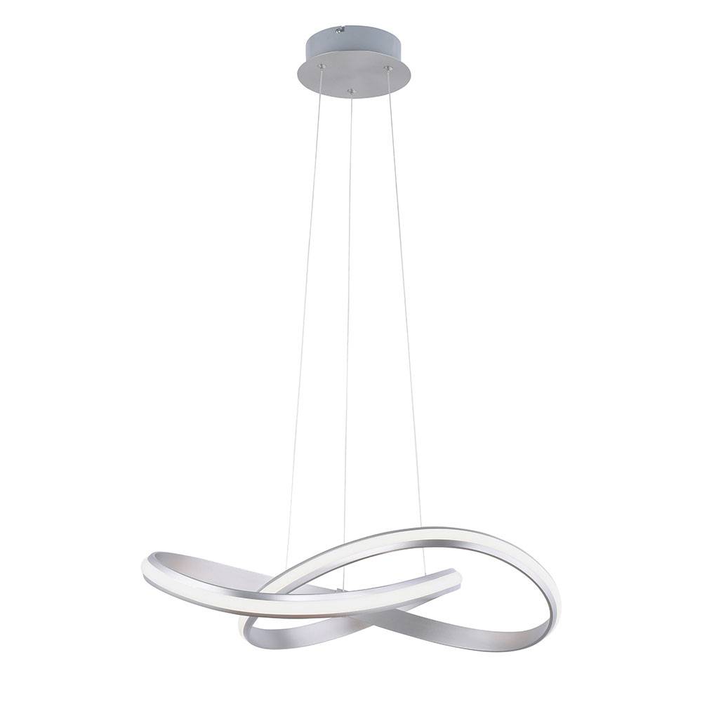 Pendelleuchte dimmbar mit Fernbedienung Hängelampe App RGB Farbwechsel, Metall, 1x 28W 1950lm warmweiß-kaltweiß, LxBxH 57x57x120 cm