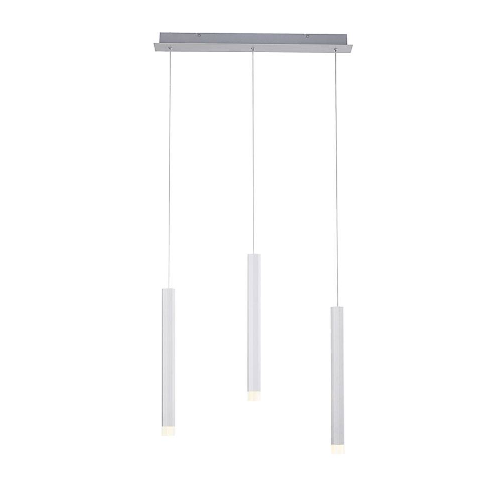 Pendellampe Hängeleuchte Esszimmerlampe Wohnzimmerleuchte Deckenlampe, Aluminium Silber, 1x LED 18W 1000Lm 3000K warmweiß, H 120 cm
