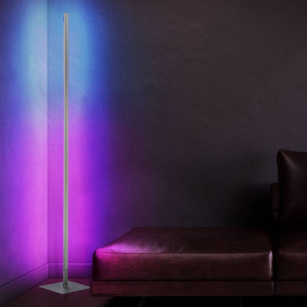 Stehleuchte LED Stehlampe Farbwechsel dimmbar LED Wohnzimmer Stehlampe RGB Fernbedienung , CCT, drehbar, 15W 750Lm 2700-5000K, LxBxH 20,5x20,5x151