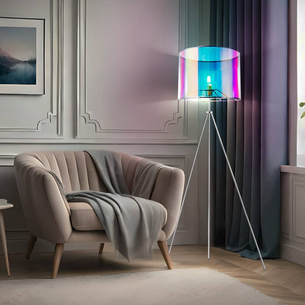 Smart LED Stehleuchte dimmbar Standleuchte 3 Bein Stehlampe mit Schalter, App und Sprachsteuerung, RGB Farbwechse, 10W 806lm warmweiß-kaltweiß, DxH