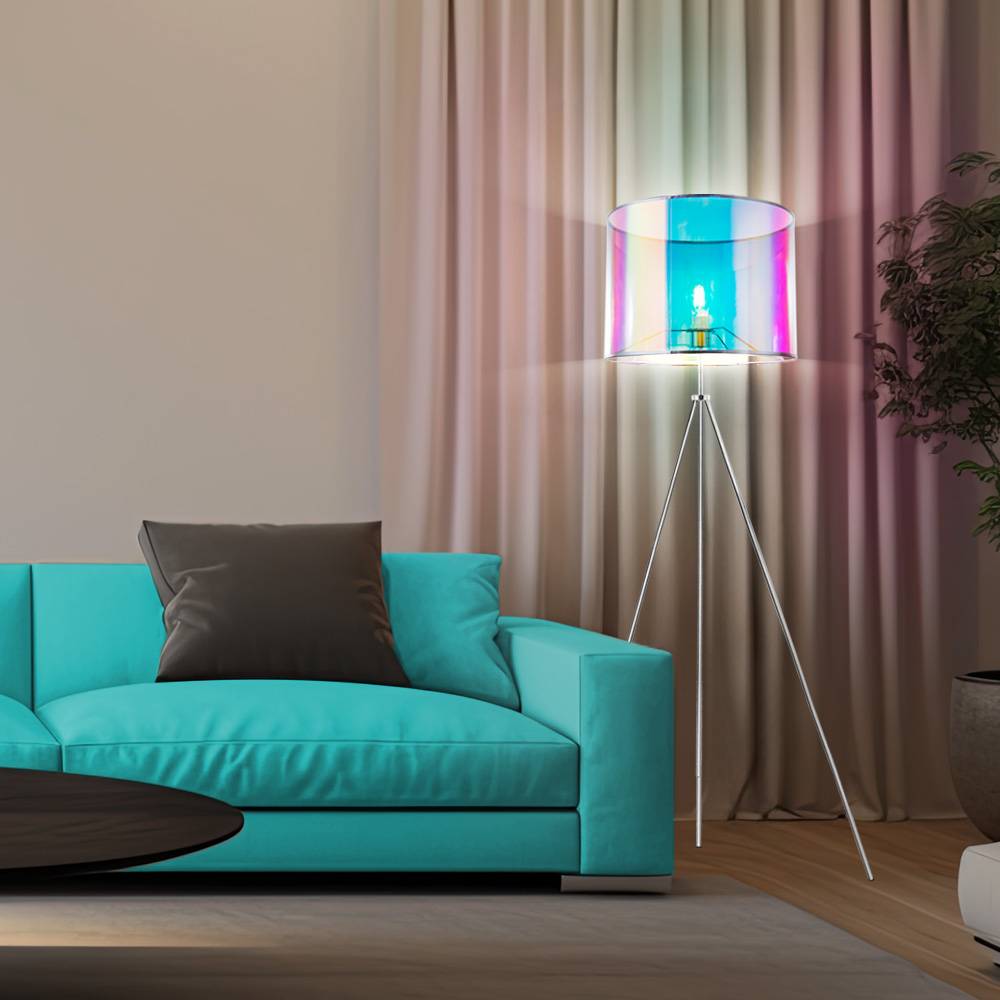 Smart LED Stehleuchte dimmbar Standleuchte 3 Bein Stehlampe mit Schalter, App und Sprachsteuerung, RGB Farbwechse, 10W 806lm warmweiß-kaltweiß, DxH