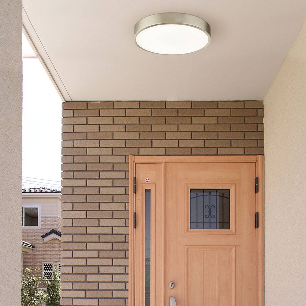 Deckenlampe modern Wohnzimmer Deckenleuchte nickel, LED Schlafzimmerlampe dimmbar, Alu Acryl, 1x LED 15W 1100lm 4000K neutralweiß, DxH 14,5x2,6 cm