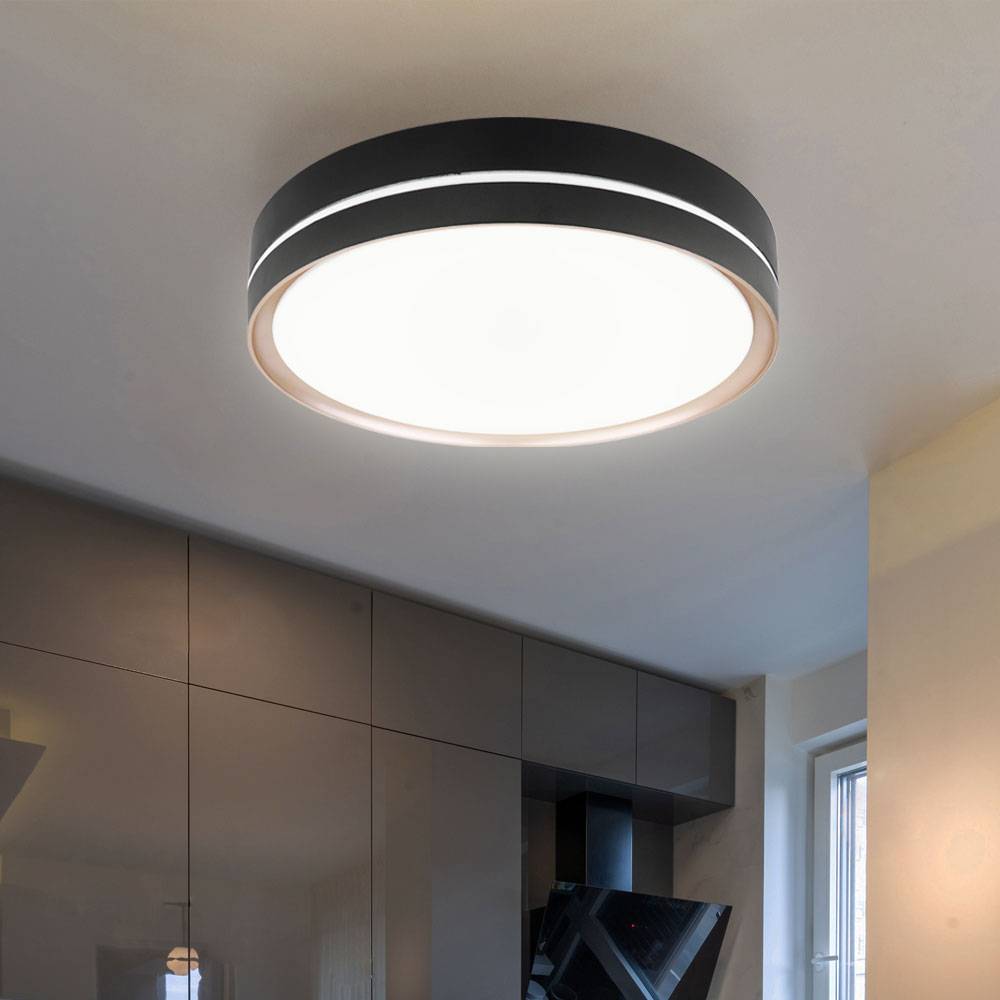 LED Deckenleuchte Wohnzimmerlampe Deckenlampe Esszimmerleuchte, Metall Kunststoff weiß bronze, CCT dimmbar Fernbedienung Memory/-