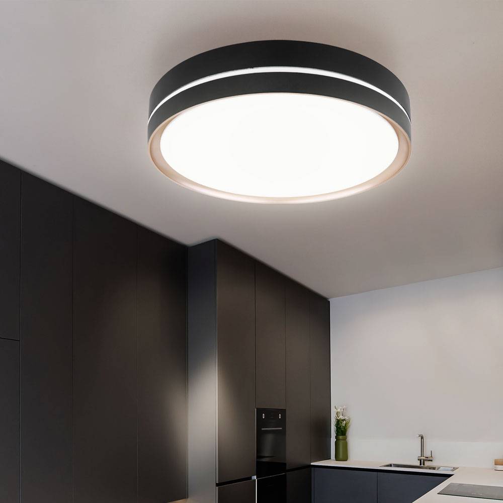 LED Deckenleuchte Wohnzimmerlampe Deckenlampe Esszimmerleuchte, Metall Kunststoff weiß bronze, CCT dimmbar Fernbedienung Memory/-