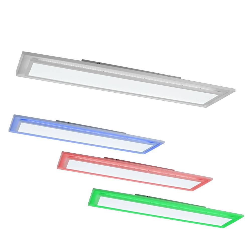LED Deckenpanel Farbwechsel Deckenleuchte Fernbedienung Deckenlampe Aufbaupanel, CCT, RGB LED 24W 1460lm 2700-6500K, L 85 cm