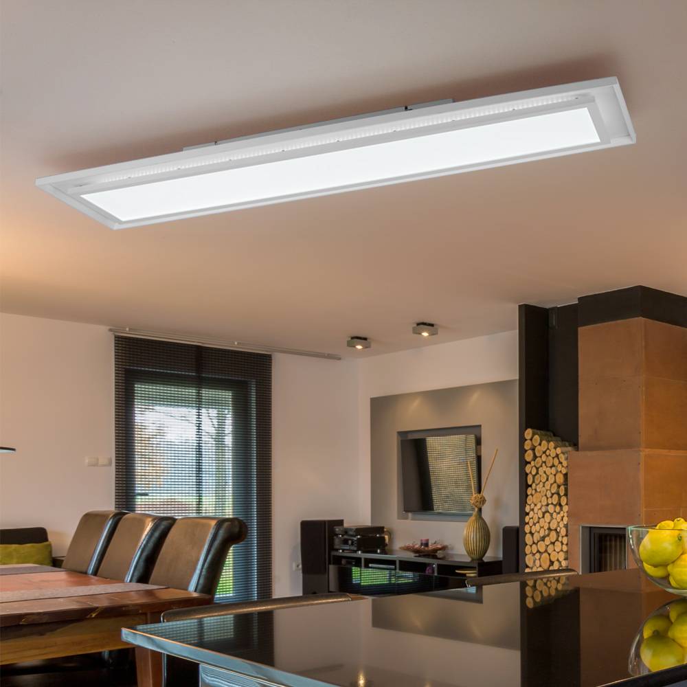 LED Deckenpanel Farbwechsel Deckenleuchte Fernbedienung Deckenlampe Aufbaupanel, CCT, RGB LED 24W 1460lm 2700-6500K, L 85 cm