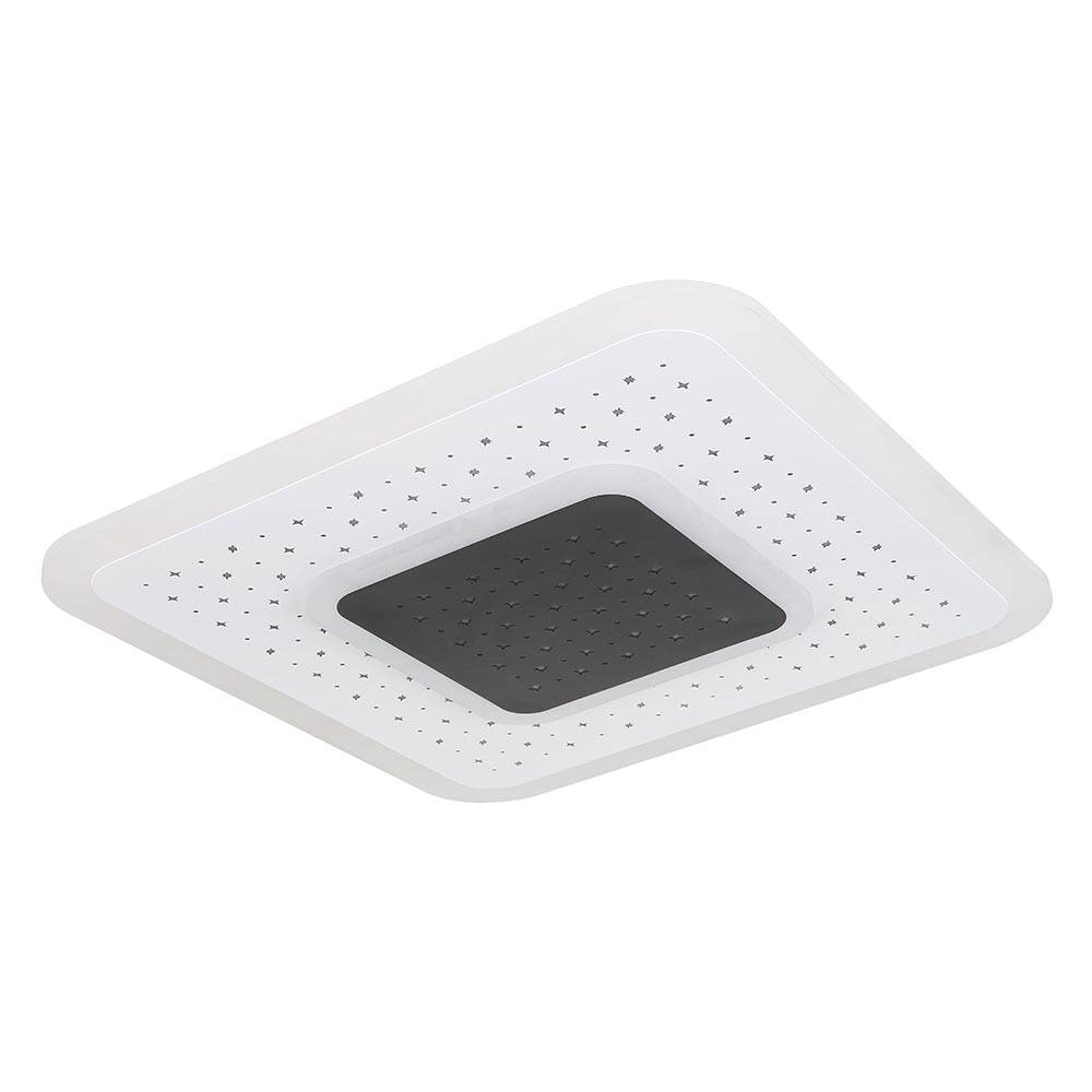 LED Deckenleuchte mit Fernbedienung Deckenlampe dimmbar Schlafzimmerleuchte Sterneneffekt weiß, Nachtlicht Memoryfunktion, 1x 47W 2157Lm 2700-6000K