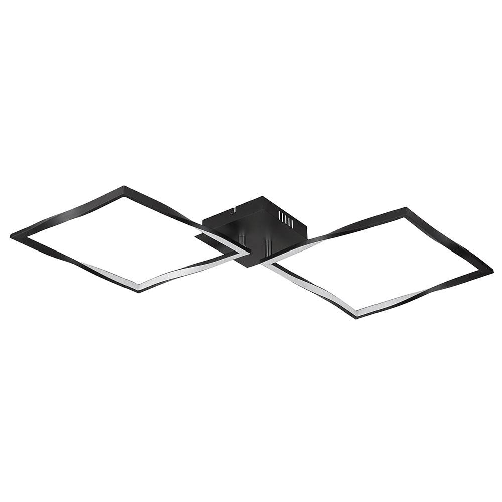 LED Deckenleuchte Wohnzimmerlampe Deckenlampe LED Quadrate schwenkbar, Alu Metall, 1x 40W 1600Lm warmweiß, LxBxH 178,5x41,8x9,3 cm