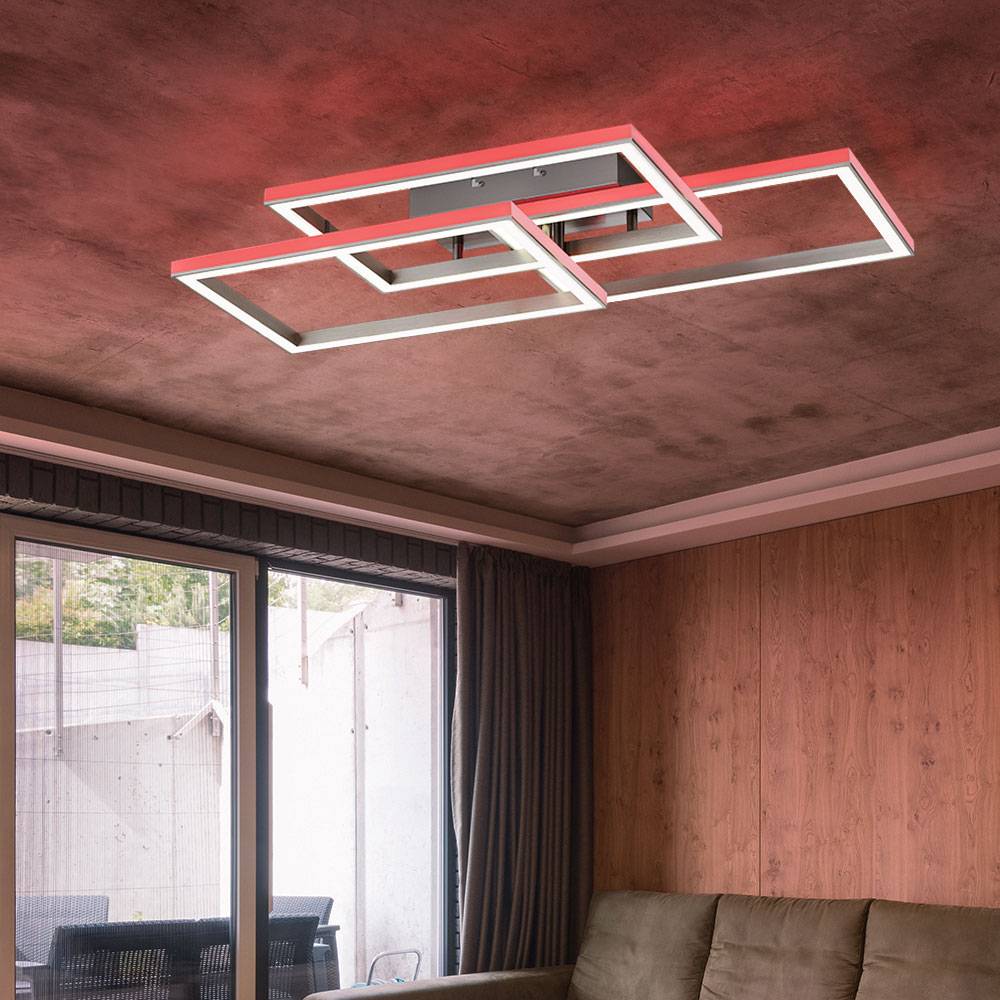 Deckenlampe LED Deckenleuchte Fernbedienung Deckenlampe dimmbar Wohnzimmer, Downlight Sidelight Memoryfunktion CCT, RGB LED 56W 2200Lm 2700-5000K