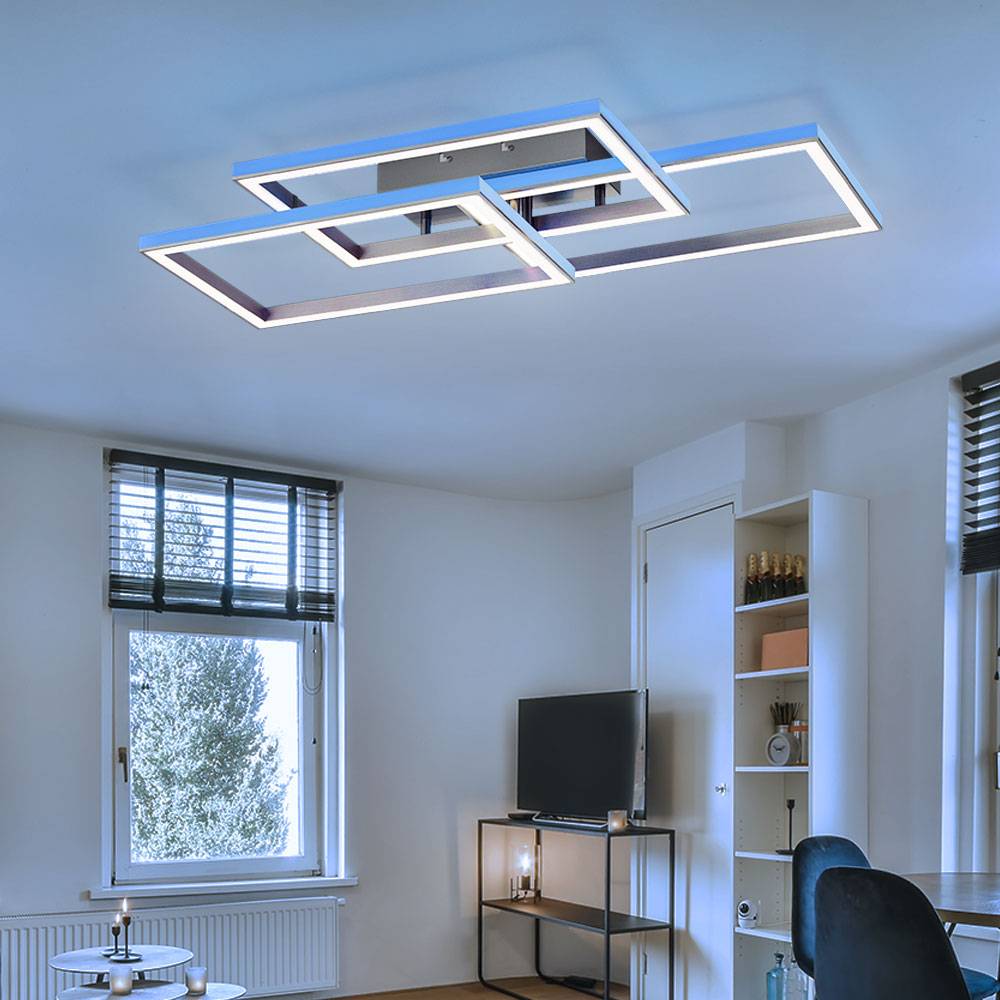 Deckenlampe LED Deckenleuchte Fernbedienung Deckenlampe dimmbar Wohnzimmer, Downlight Sidelight Memoryfunktion CCT, RGB LED 56W 2200Lm 2700-5000K