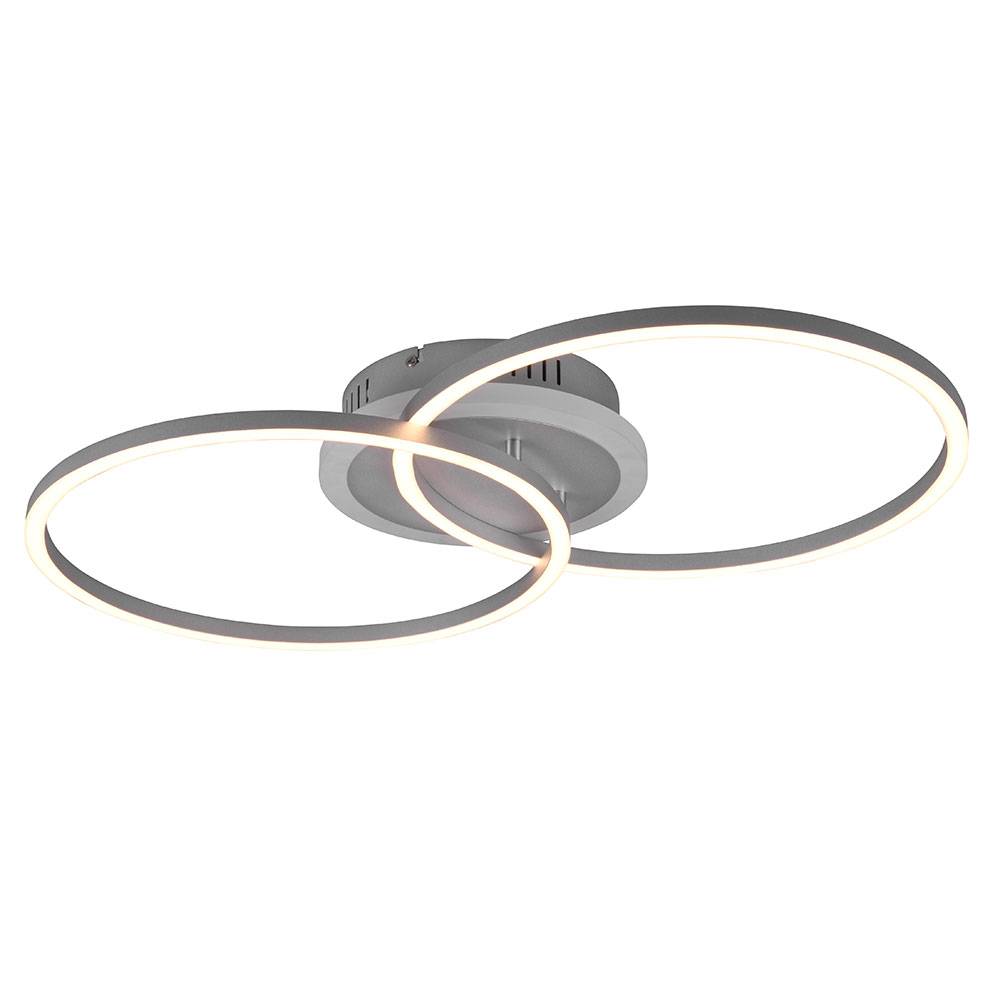 Deckenlampe LED Deckenleuchte Fernbedienung dimmbar mit RGB Farbwechsler Wohnzimmer, Metall, RGB LED 30W 3350Lm 3000K, LxBxH 60x35x8 cm