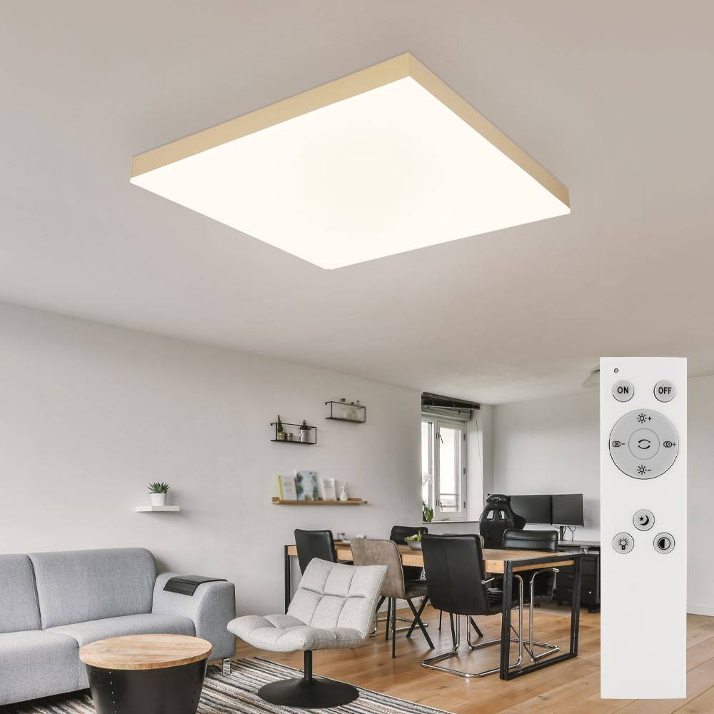 Deckenleuchte Wohnzimmerlampe Esszimmerleuchte Deckenlampe Flurleuchte, Fernbedienung dimmbar CCT Nachtlicht-/Memory, 1x LED 24W 1600Lm 2700-6500K