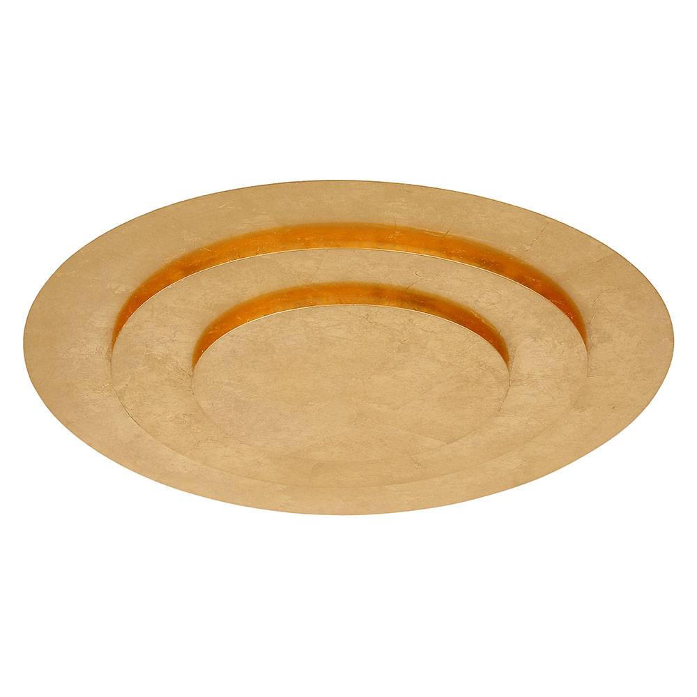 Deckenlampe Deckenleuchte Wohnzimmerleuchte Schlafzimmerlampe Flurlampe, Metall goldfarben, 1x LED 2400Lm 3000K warmweiß, D 49 cm